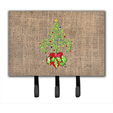 Carolines Treasures Christmas Tree Fleur de lis Leash Holder or Key Hook 8745TH68